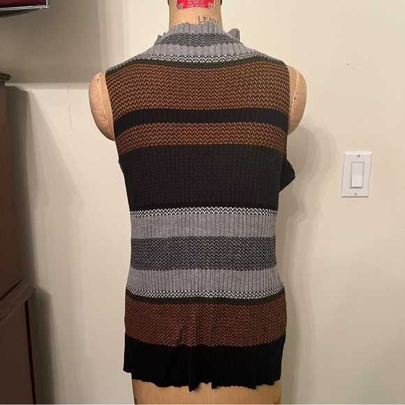 Sancturary Vivienne Turtleneck Knit Striped Sweater Tank Top - Picture 6 of 7